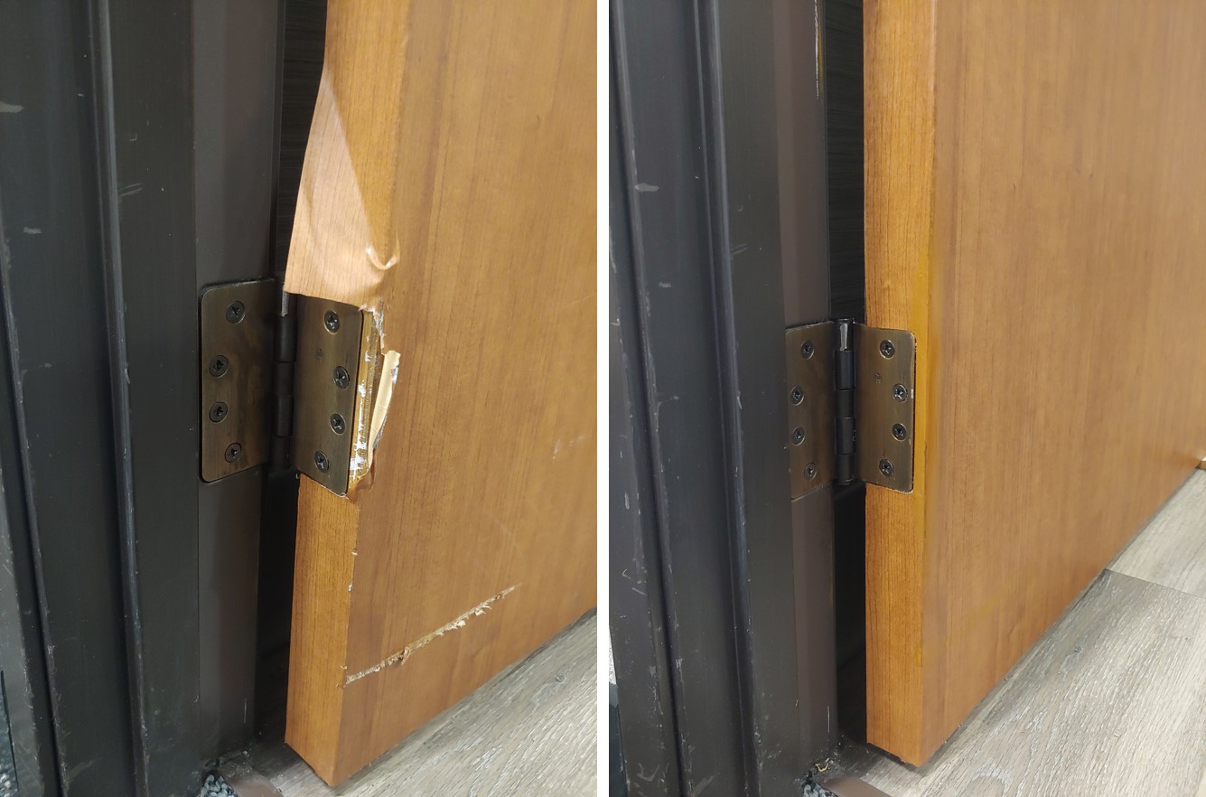 Vinyl Door Wrap Damage